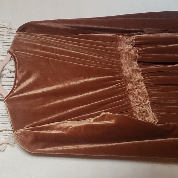 Golden Velvet Midi Dress - Picture 5 of 5